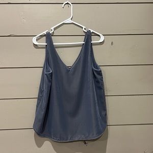 NWT LOFT Velvet Double V Shell - Size S